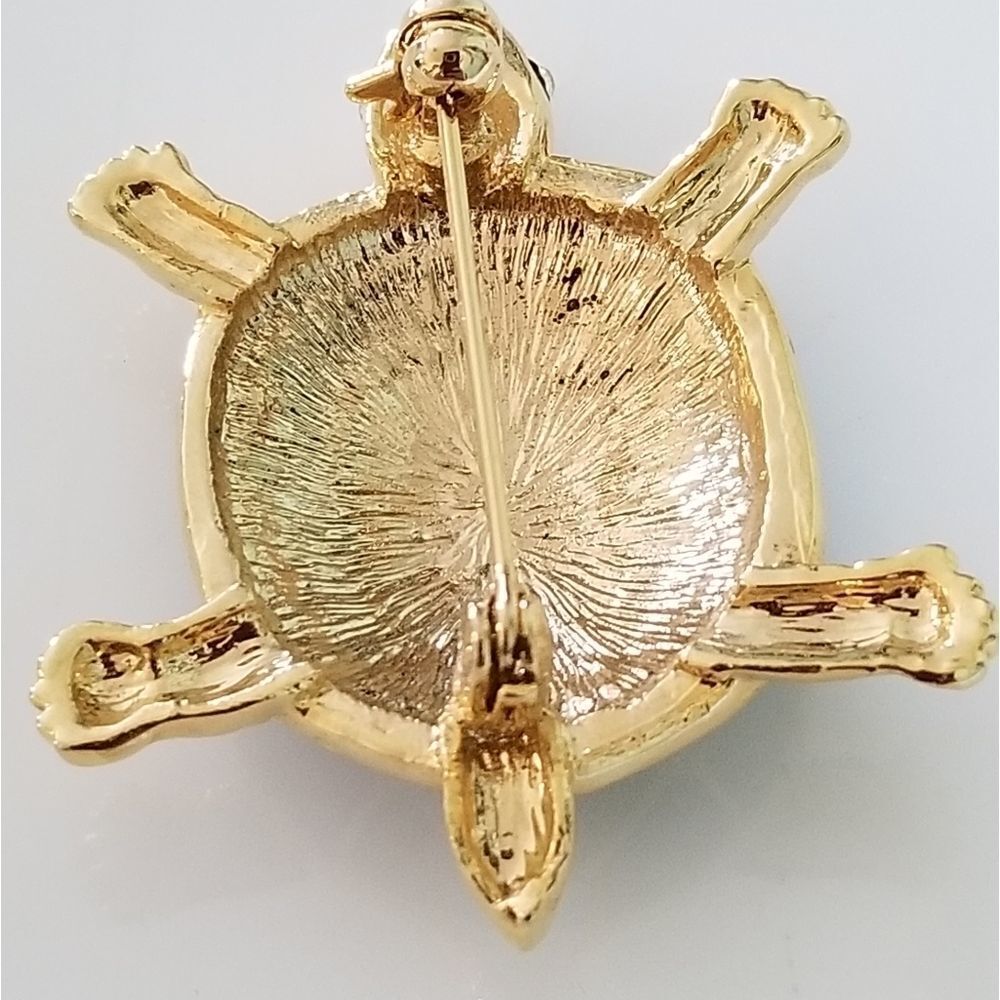 Vintage enameled turtle brooch - Picture 5 of 9